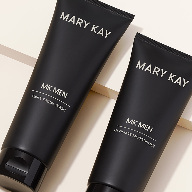 MKMens daily facial wash and MKMens moisturizer
